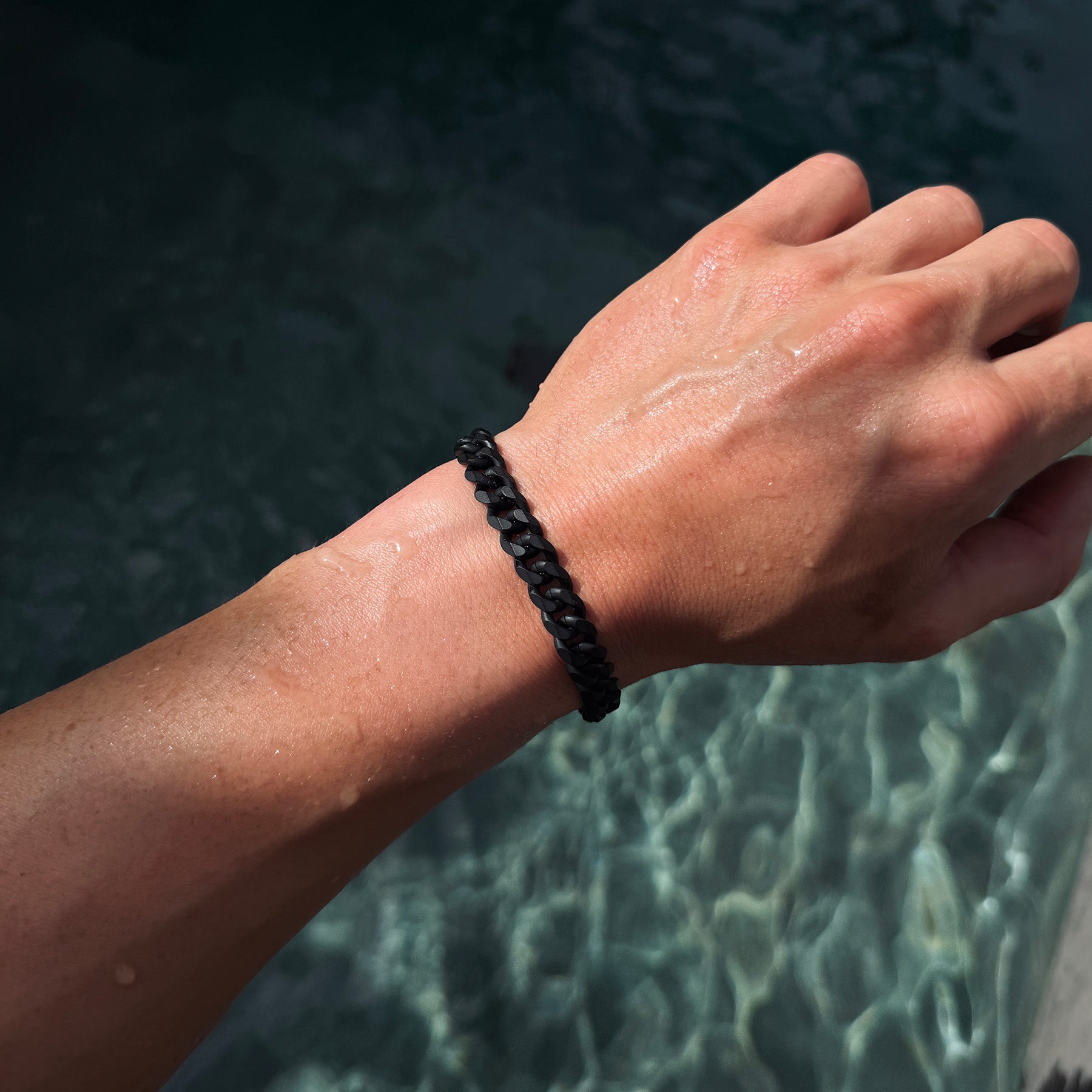 K12 - BLACK CUBAN BRACELET - 8MM