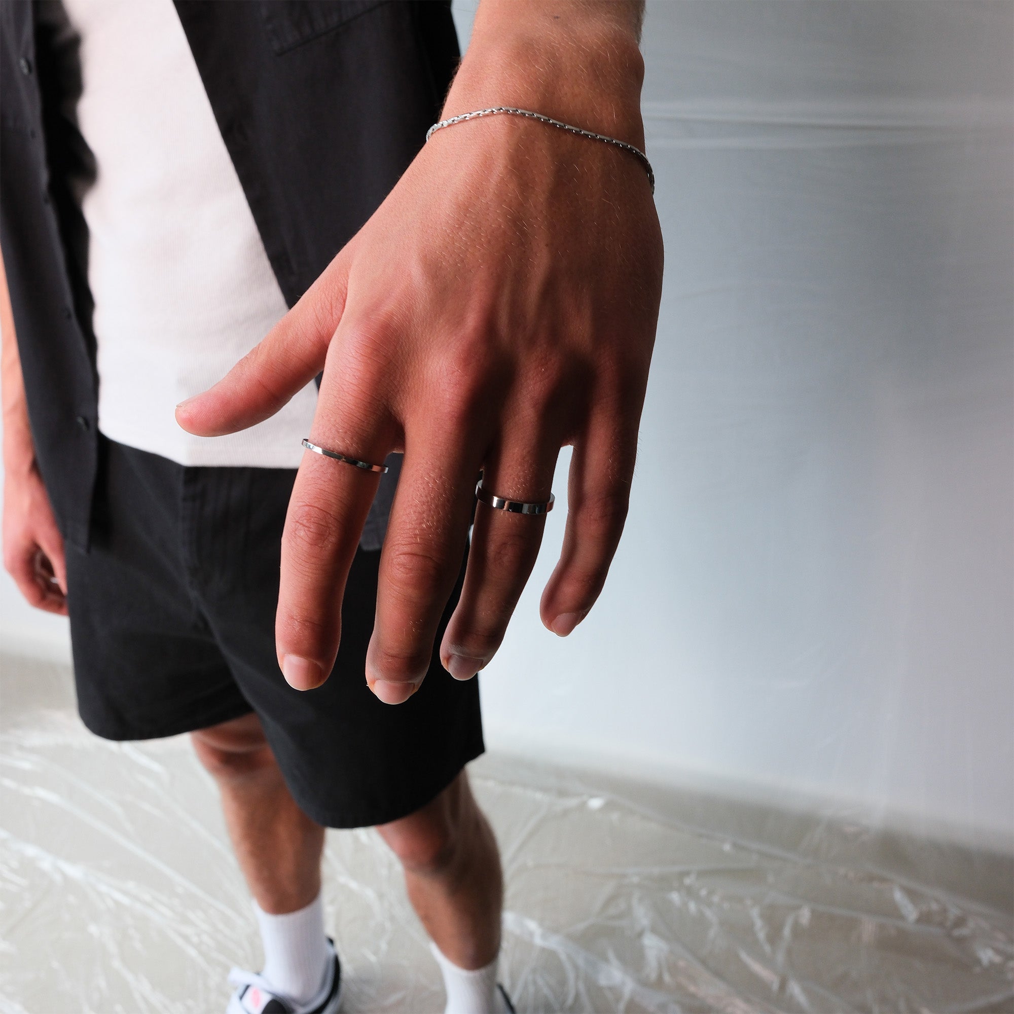 K12 - SILVER ADJUSTABLE RING - 1.6MM