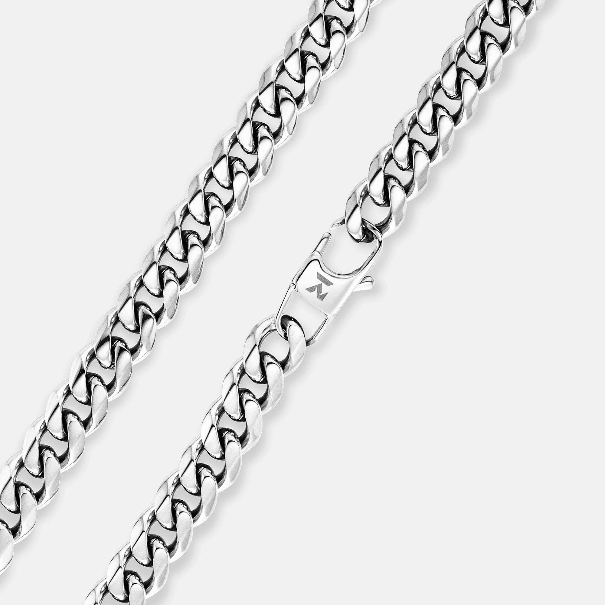 K12 - SILVER CUBAN CHAIN - 10.5MM