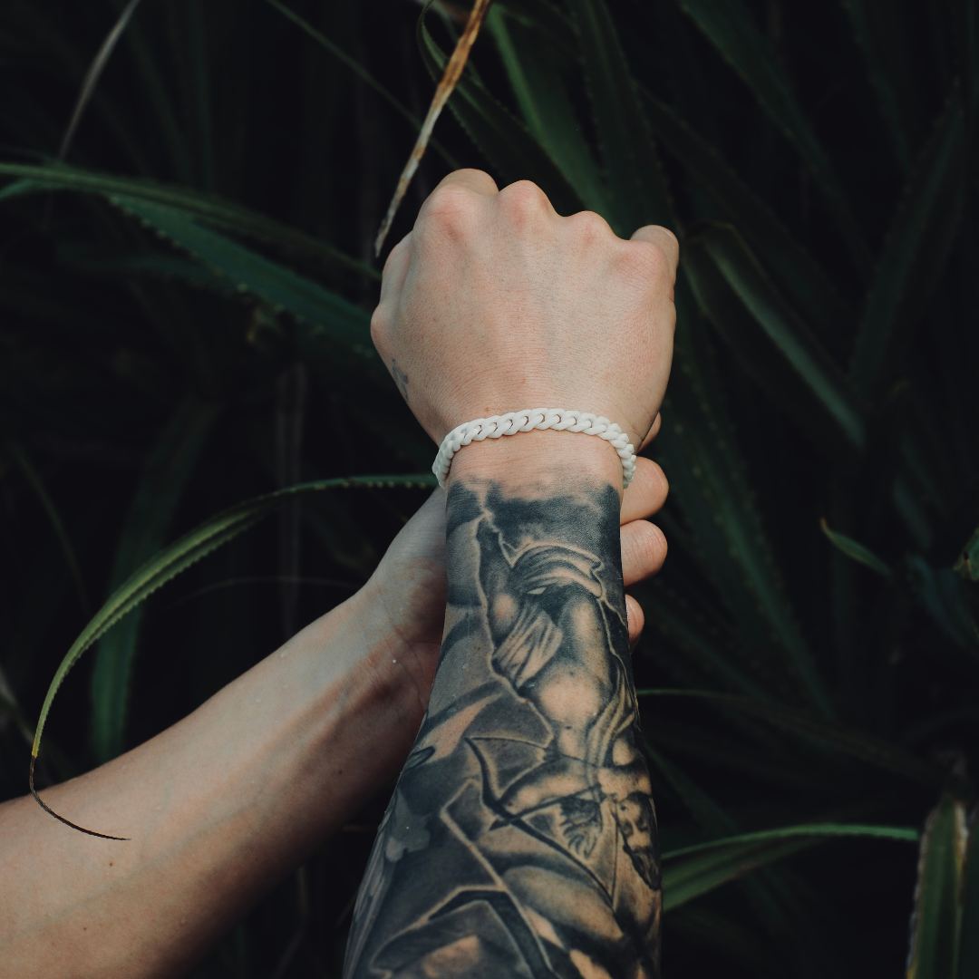 K12 - WHITE CUBAN BRACELET - 8MM