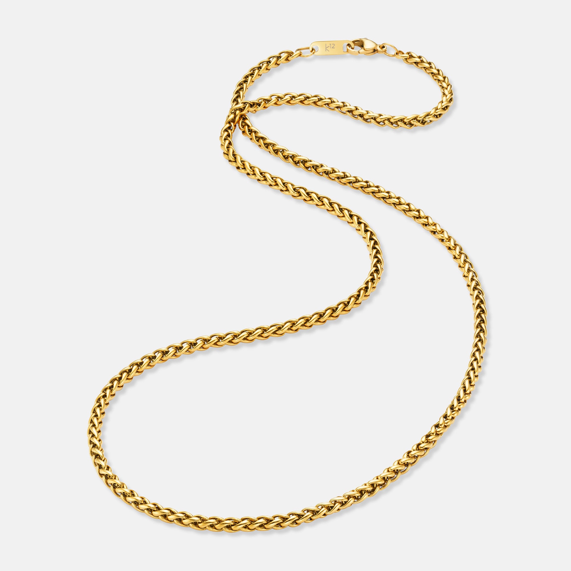 K12 - GOLD WHEAT CHAIN - 3MM