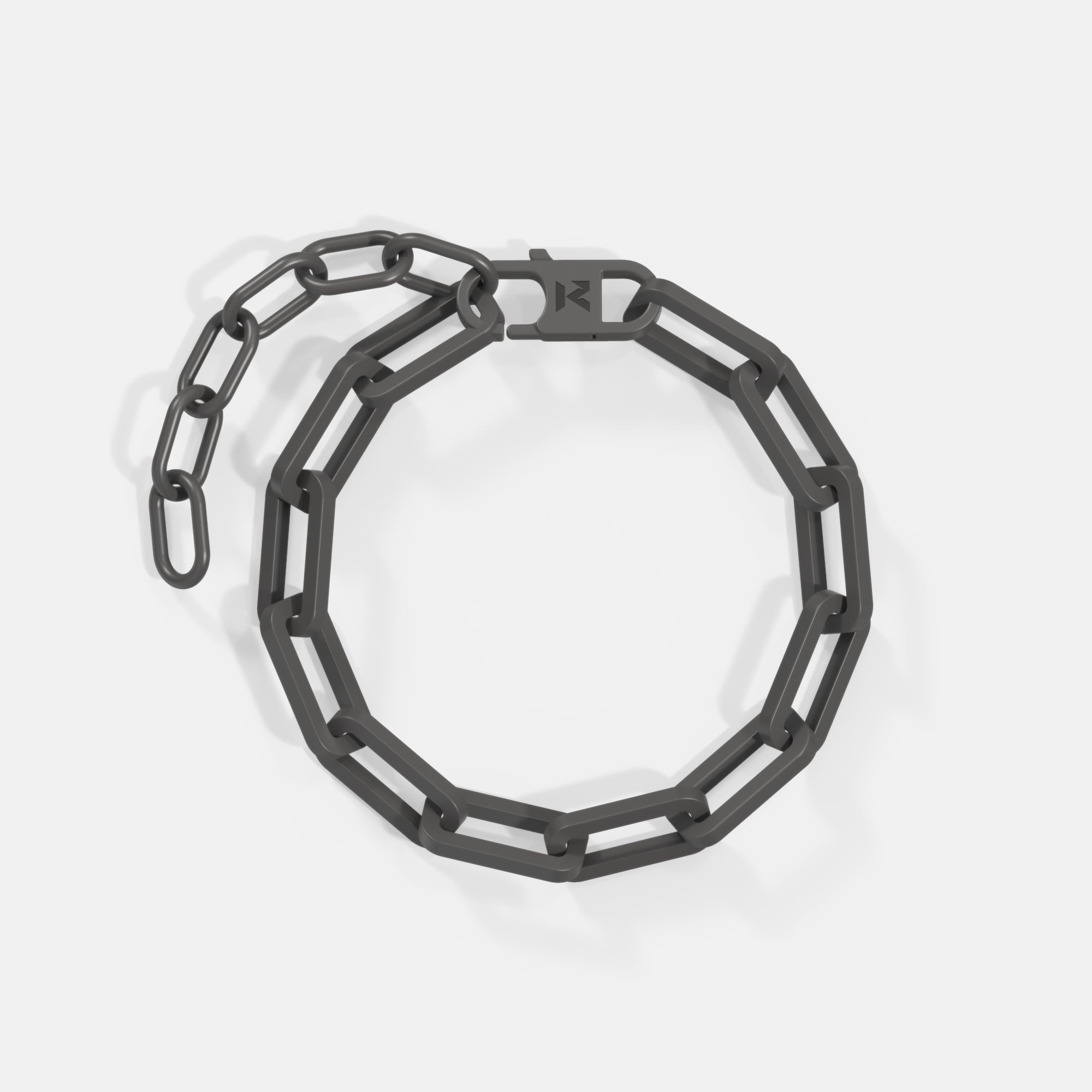 K12 - BLACK BOLD PAPERCLIP BRACELET - 9MM