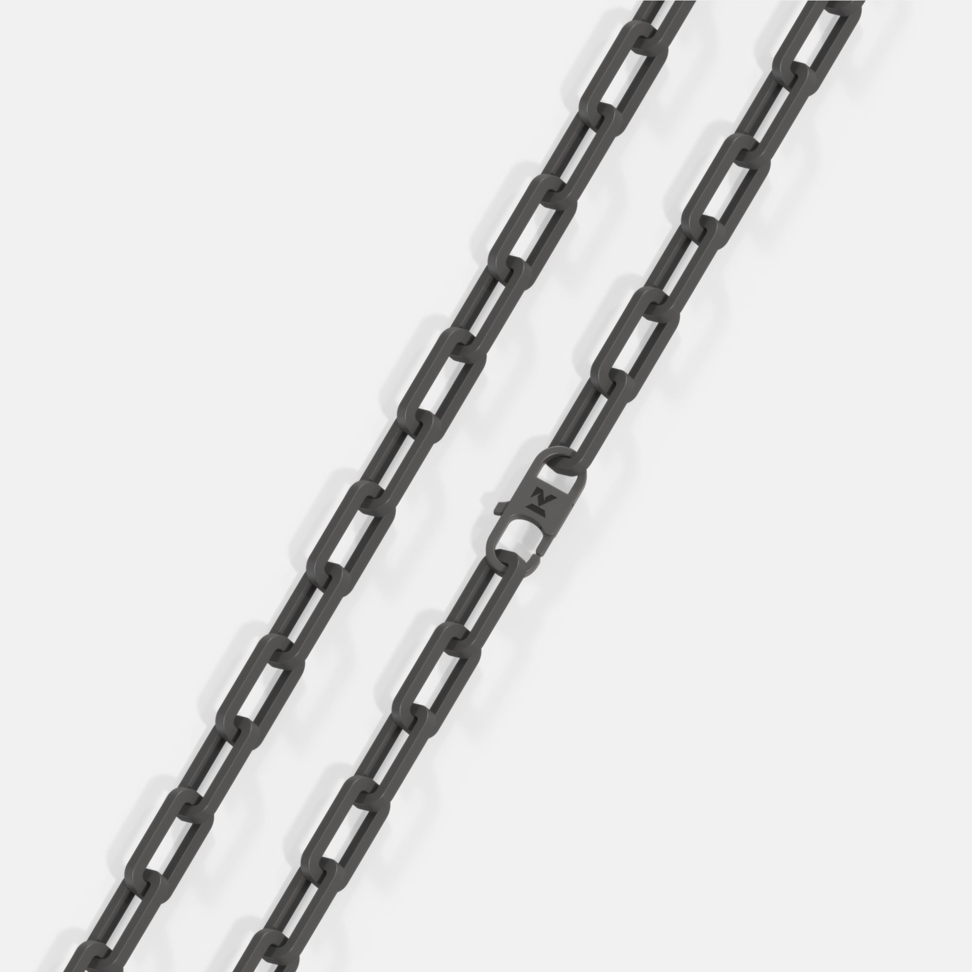 K12 - BLACK BOLD PAPERCLIP CHAIN - 9MM