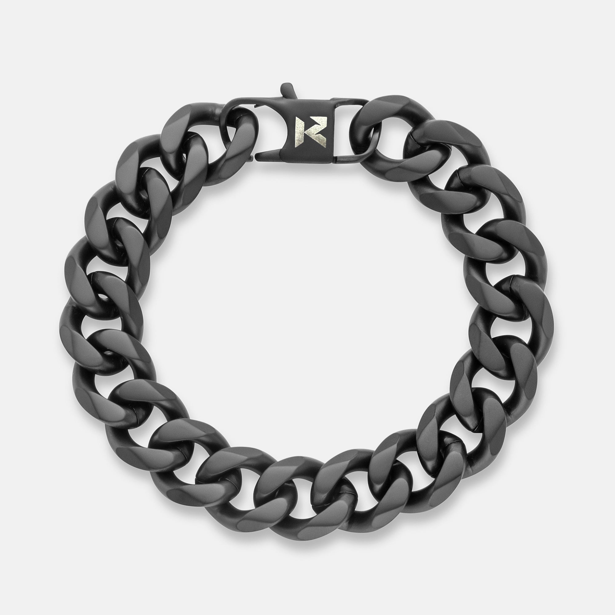 K12 - BLACK CUBAN BRACELET - 13MM