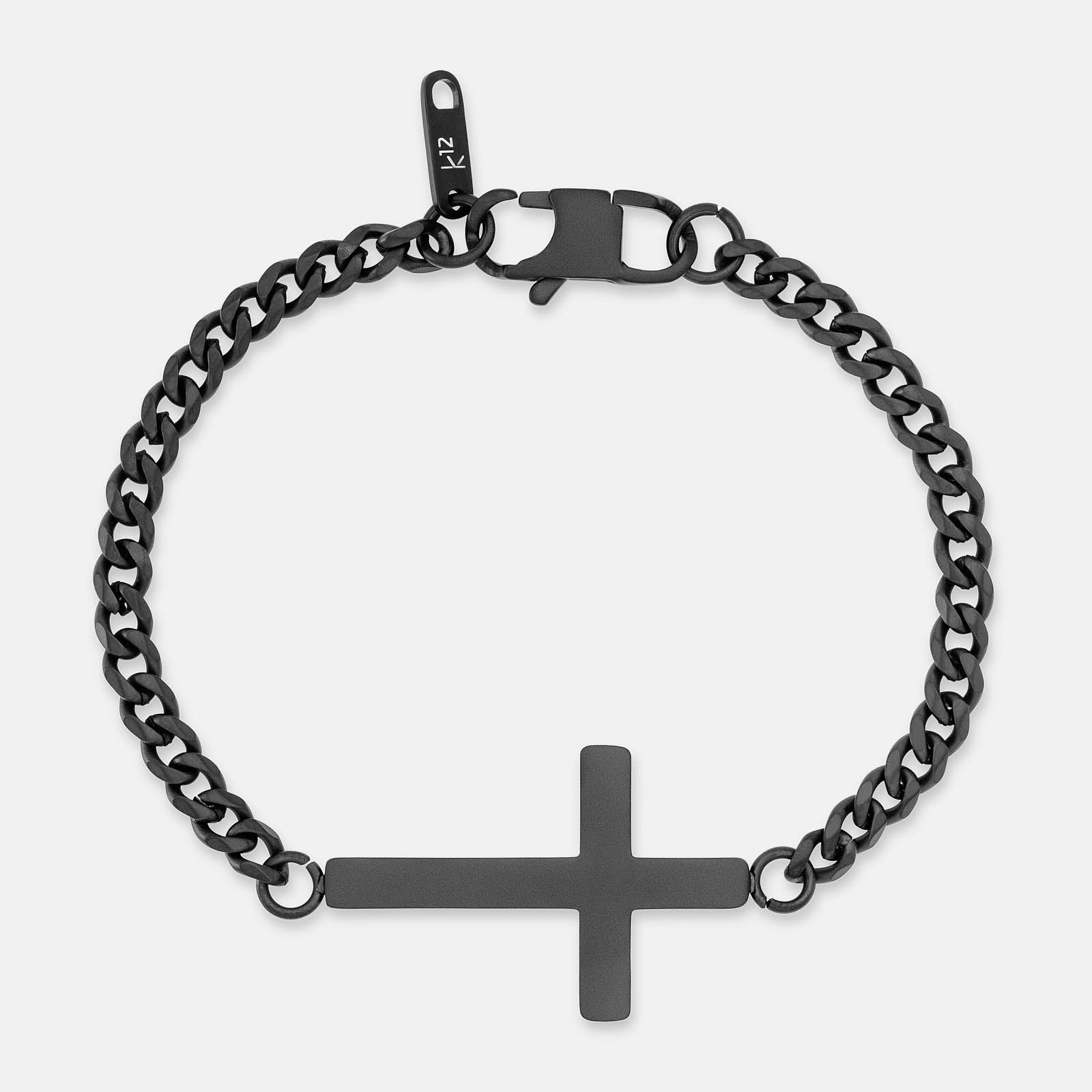 K12 - BLACK STEEL VAITH CUBAN BRACELET