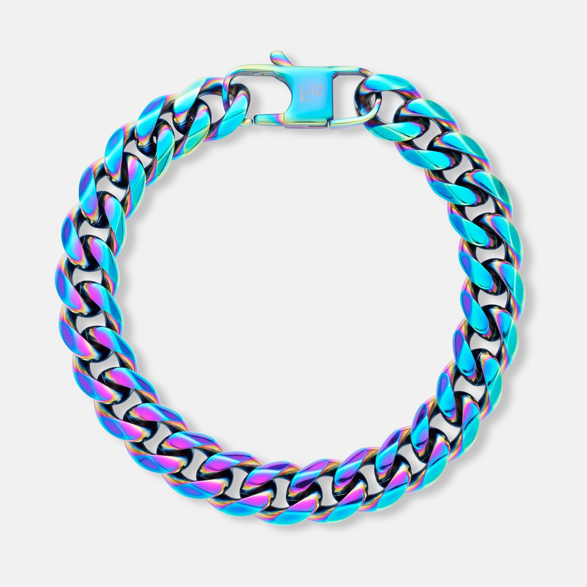 K12 - IRIDESCENT CUBAN BRACELET - 10.5MM