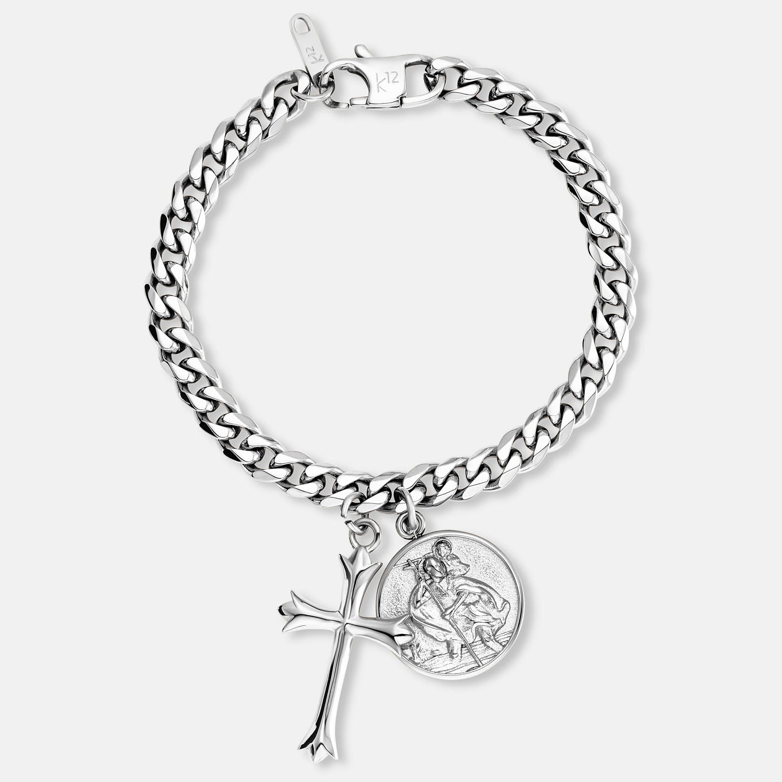 K12 - SILVER TRUST CUBAN BRACELET