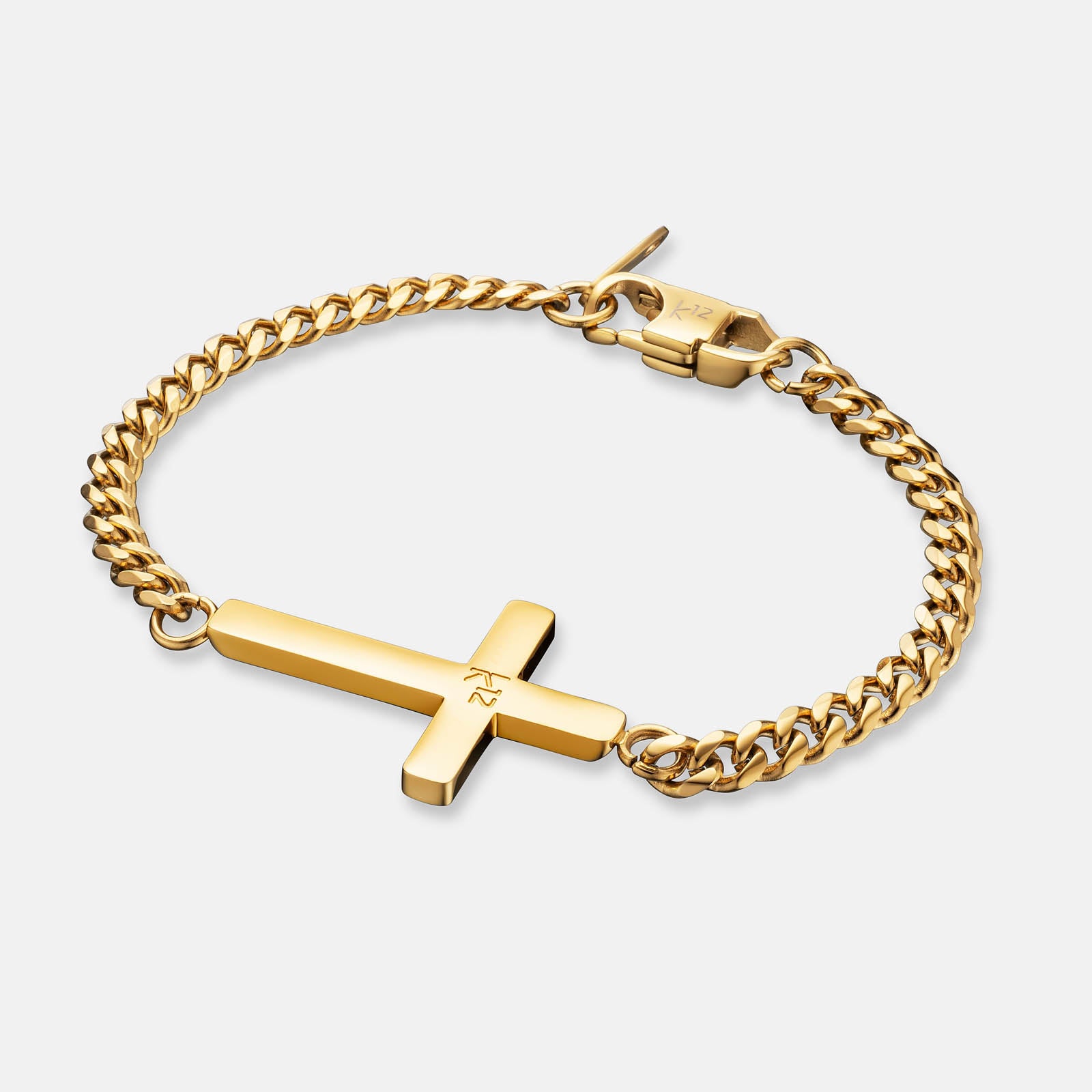 K12 - GOLD STEEL VAITH CUBAN BRACELET